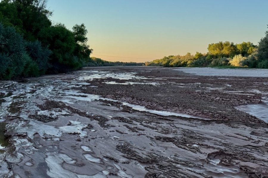 Looking north at the Rio Bravo Bridge When the Great River Dies Into Its Bed