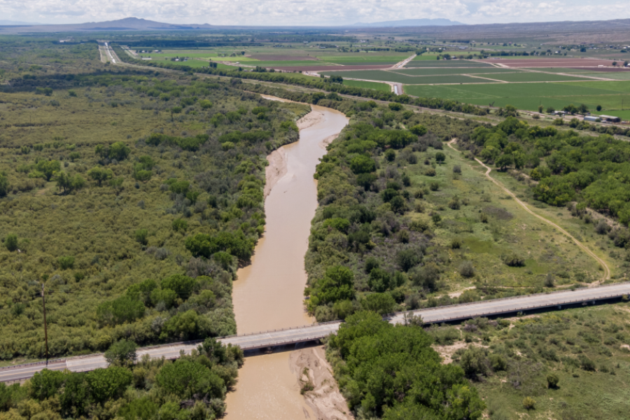 Rio Grande near San Antonio, August 2022, a dry year, c Mitch Toobin Renewable Water Supply Shortfall – Bad Too Soon
