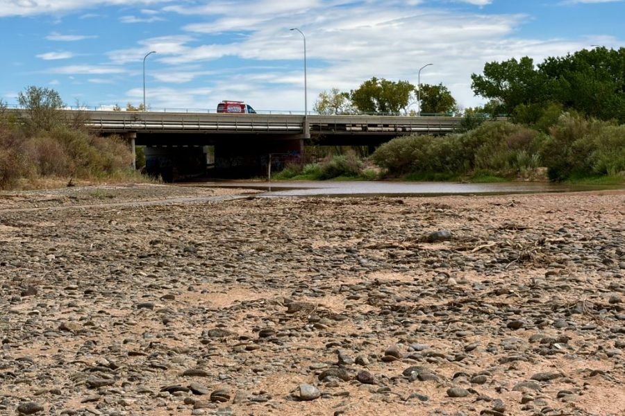 Rio Grande at Bernalillo 8-13-26 One Dry Year From Middle Rio Grande Water Bankruptcy